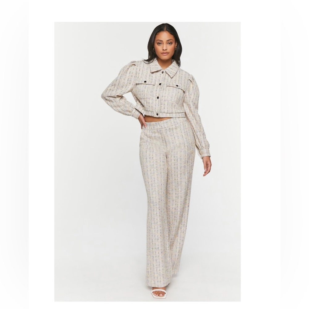 Boucle High-Rise Pants